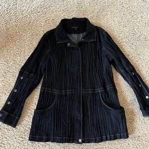 Tribal Dark Utility Jacket with Button Accents